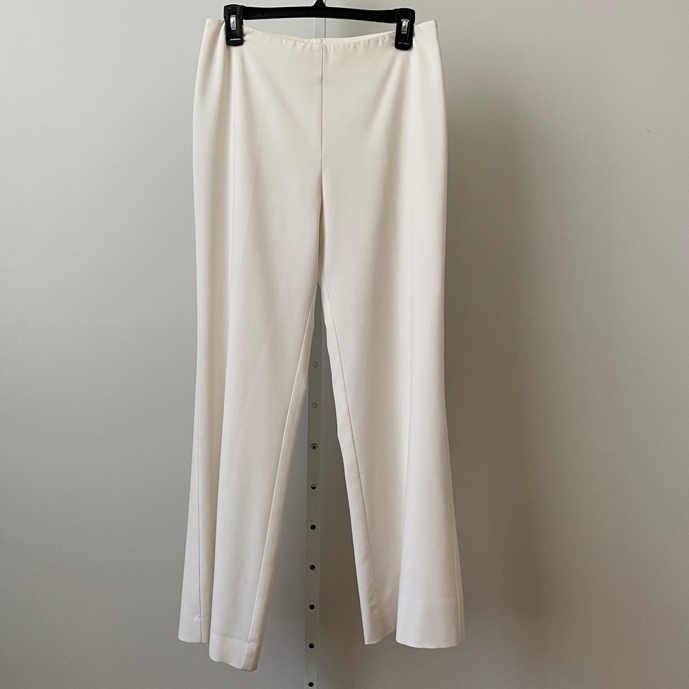Margaret M Office Siren Clean Minimalist Professional Workwear Trousers 10 White
